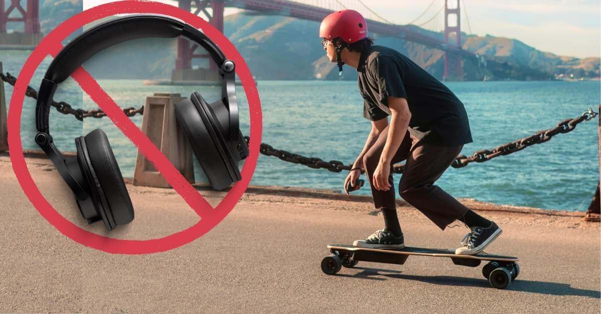Don’t use headphones while riding