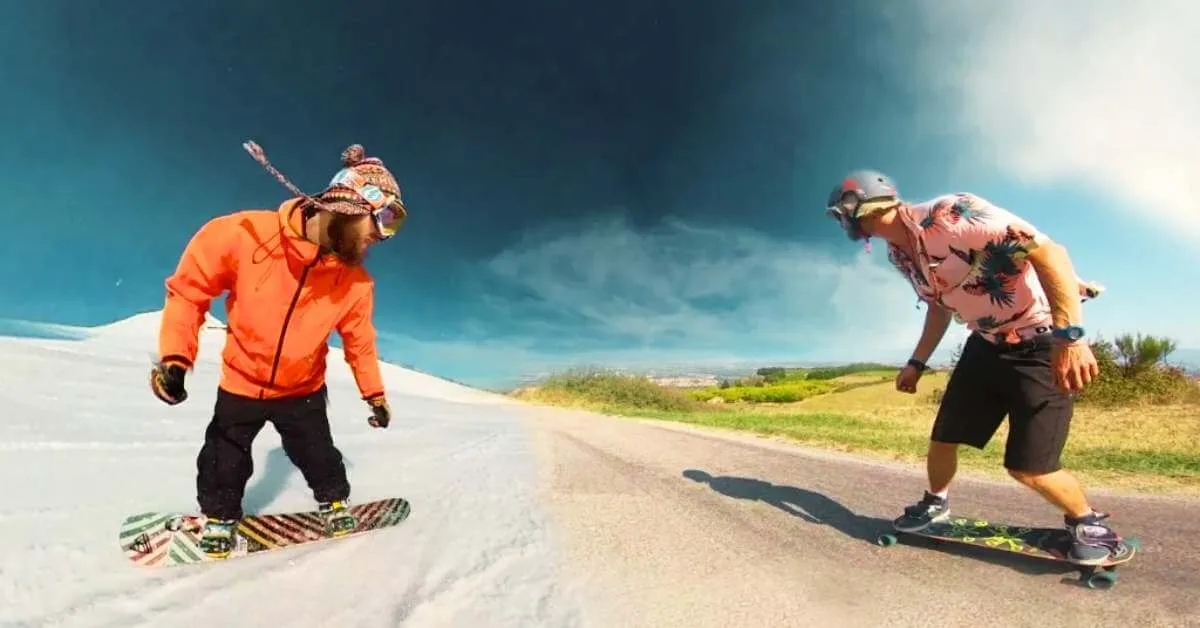 Transitioning Between Snowboarding and Longboarding