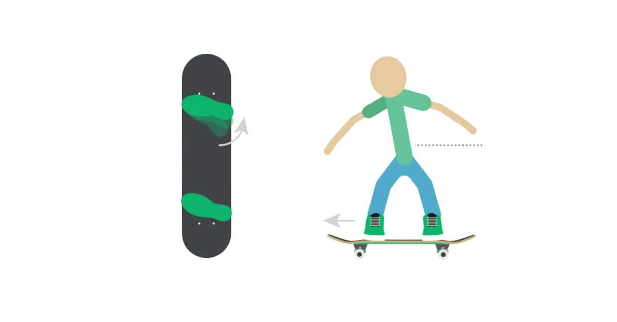 Glide and Balance on skateboard