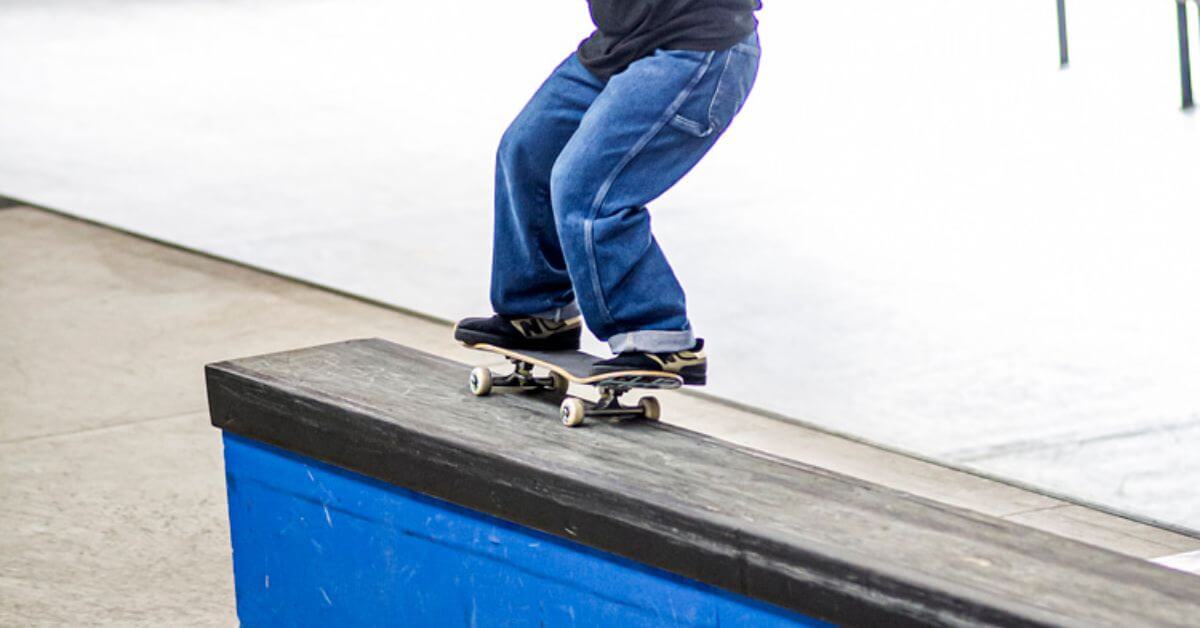 50-50 Grind on a Skateboard