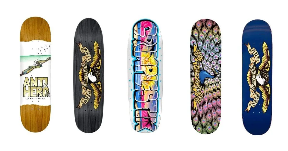 Anti Hero Skateboard Decks: Expert Review, Sizes & Top Picks! 5 Anti Hero Skateboarding Decks