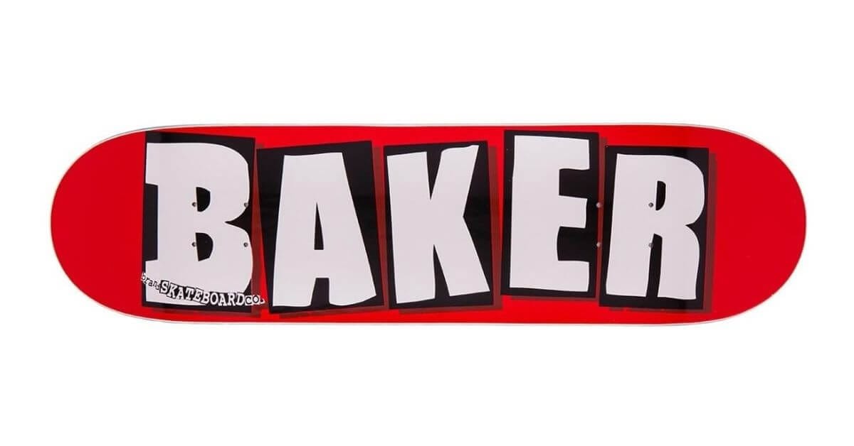 Baker Skateboard Logo Deck Red_White