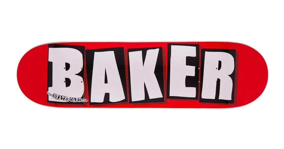 Baker Skateboard Decks: A Simple Guide for Beginners! 2 Baker Skateboard Logo Deck Red_White