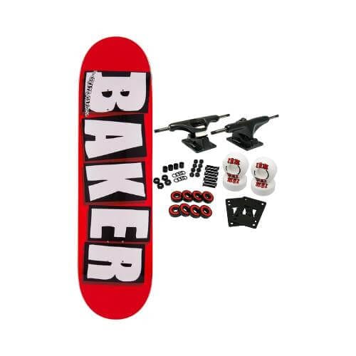 Baker Skateboard Complete Brand Logo White