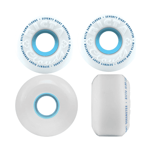 3. Ricta Skateboard Wheels Clouds White _ Blue