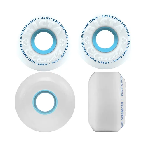 Top 10 Best Pro Skateboarders: With Their Famous Signature Gears! 15 3. Ricta Skateboard Wheels Clouds White _ Blue