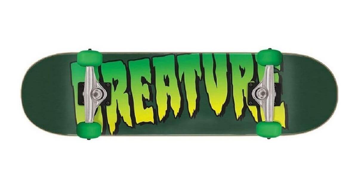 Creature Complete Skateboard Green 8.0 x 31 _ Best for Intermediate Skaters Who Want Stability and Style