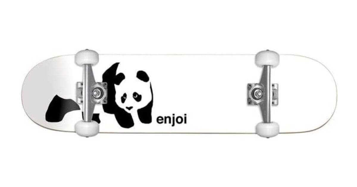 Enjoi Skateboard Complete Deck Whitey Panda 7.75_ _ Best for Young and Beginner Skaters